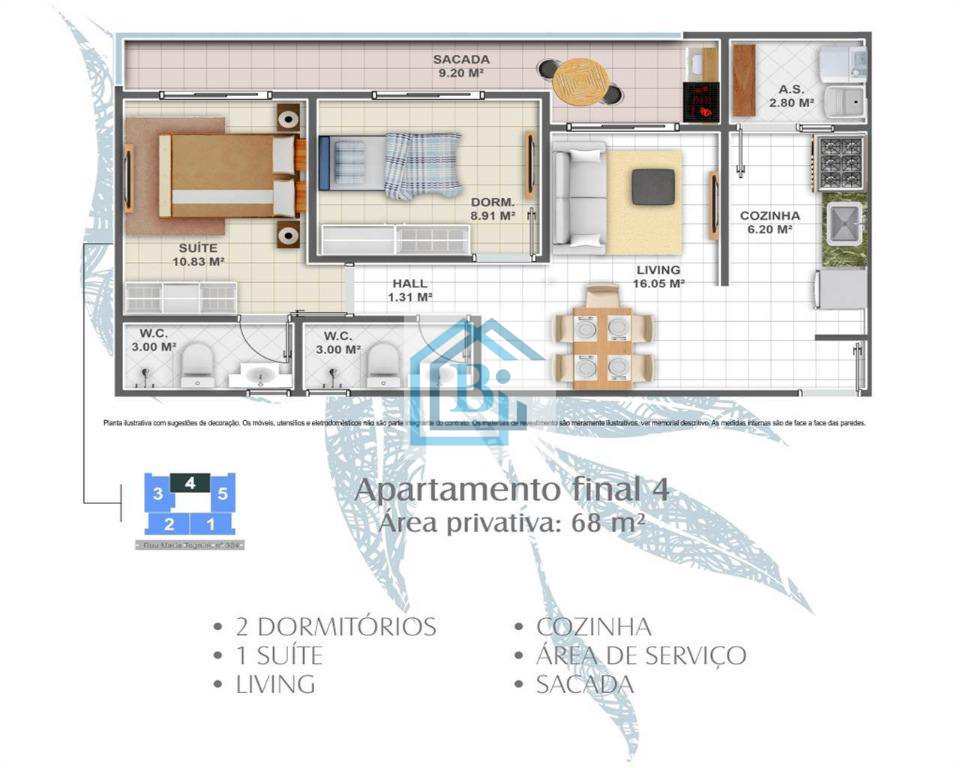 Apartamento à venda com 2 quartos, 68m² - Foto 16