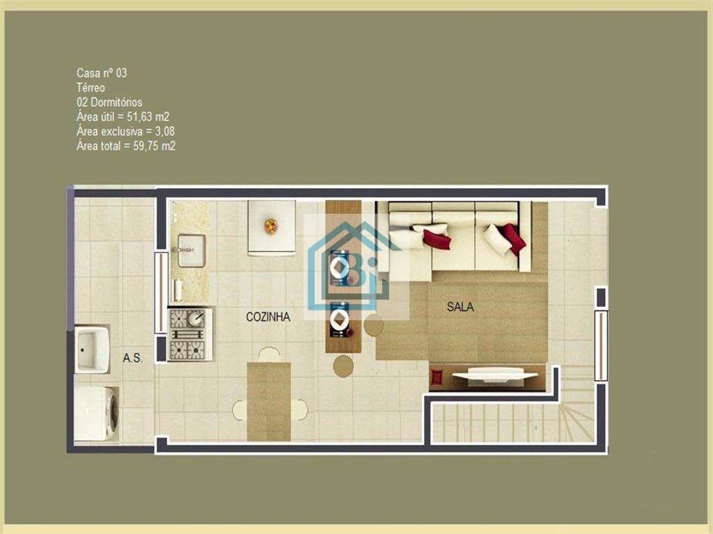 Casa à venda com 2 quartos, 70m² - Foto 2