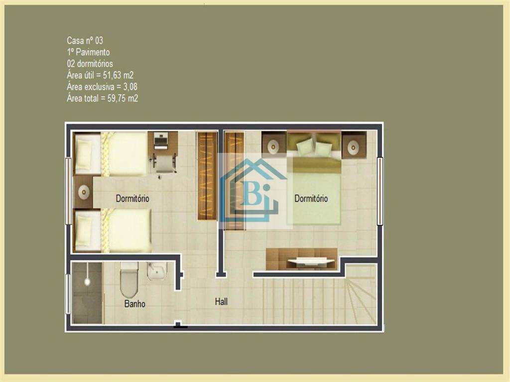 Casa à venda com 2 quartos, 70m² - Foto 1