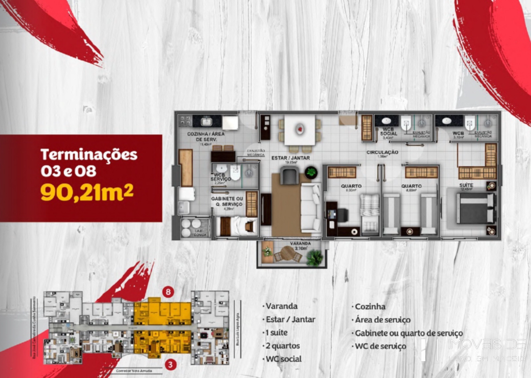 Apartamento à venda com 3 quartos, 91m² - Foto 33