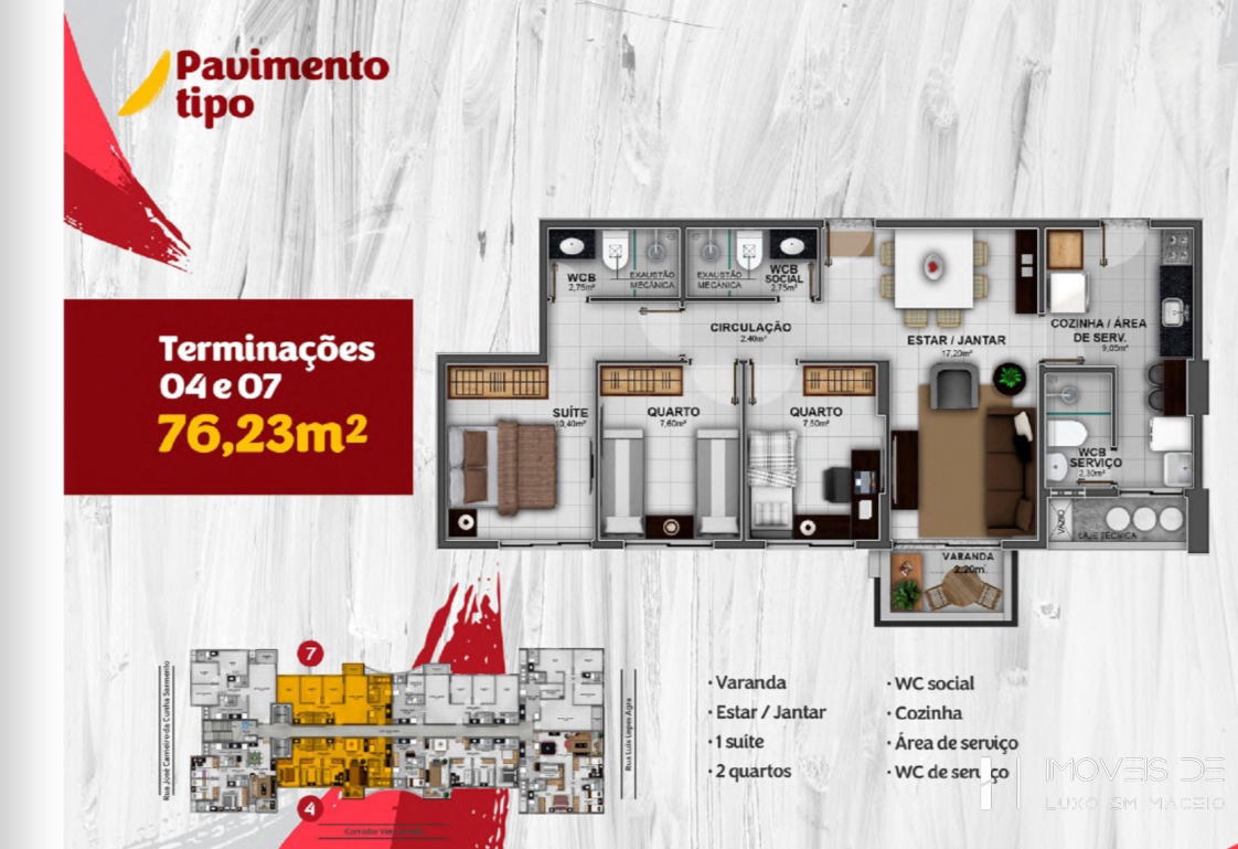 Apartamento à venda com 3 quartos, 91m² - Foto 34