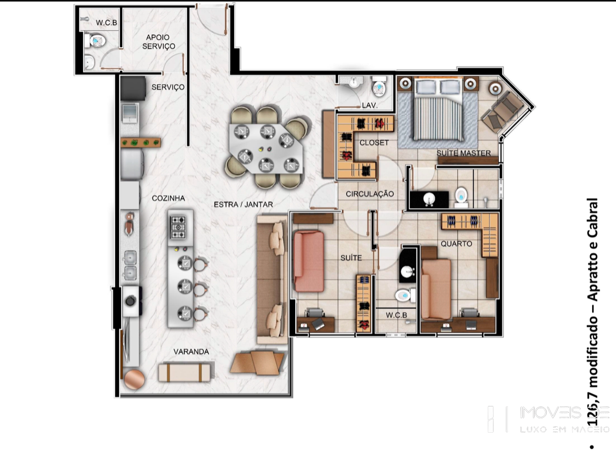 Apartamento à venda com 3 quartos, 134m² - Foto 25