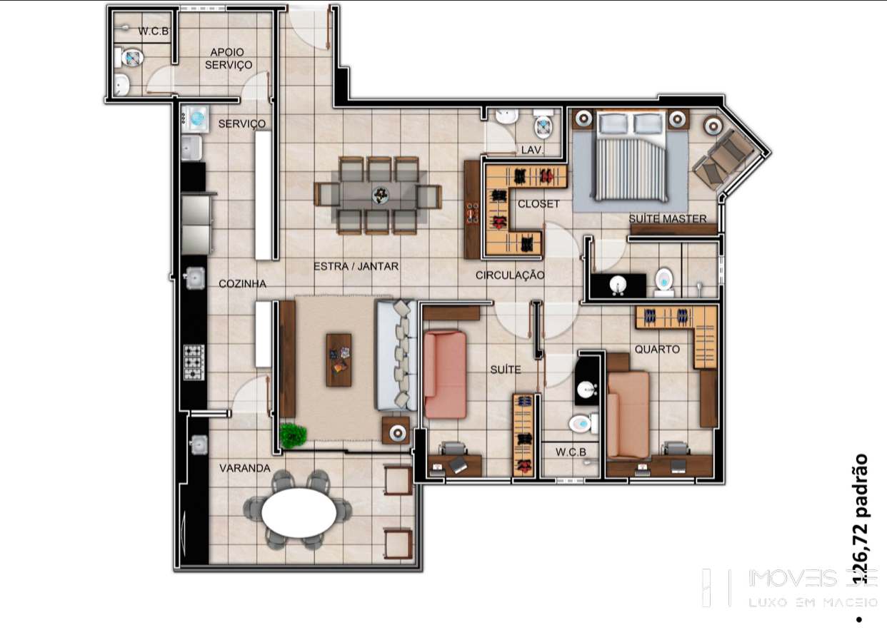 Apartamento à venda com 3 quartos, 134m² - Foto 17