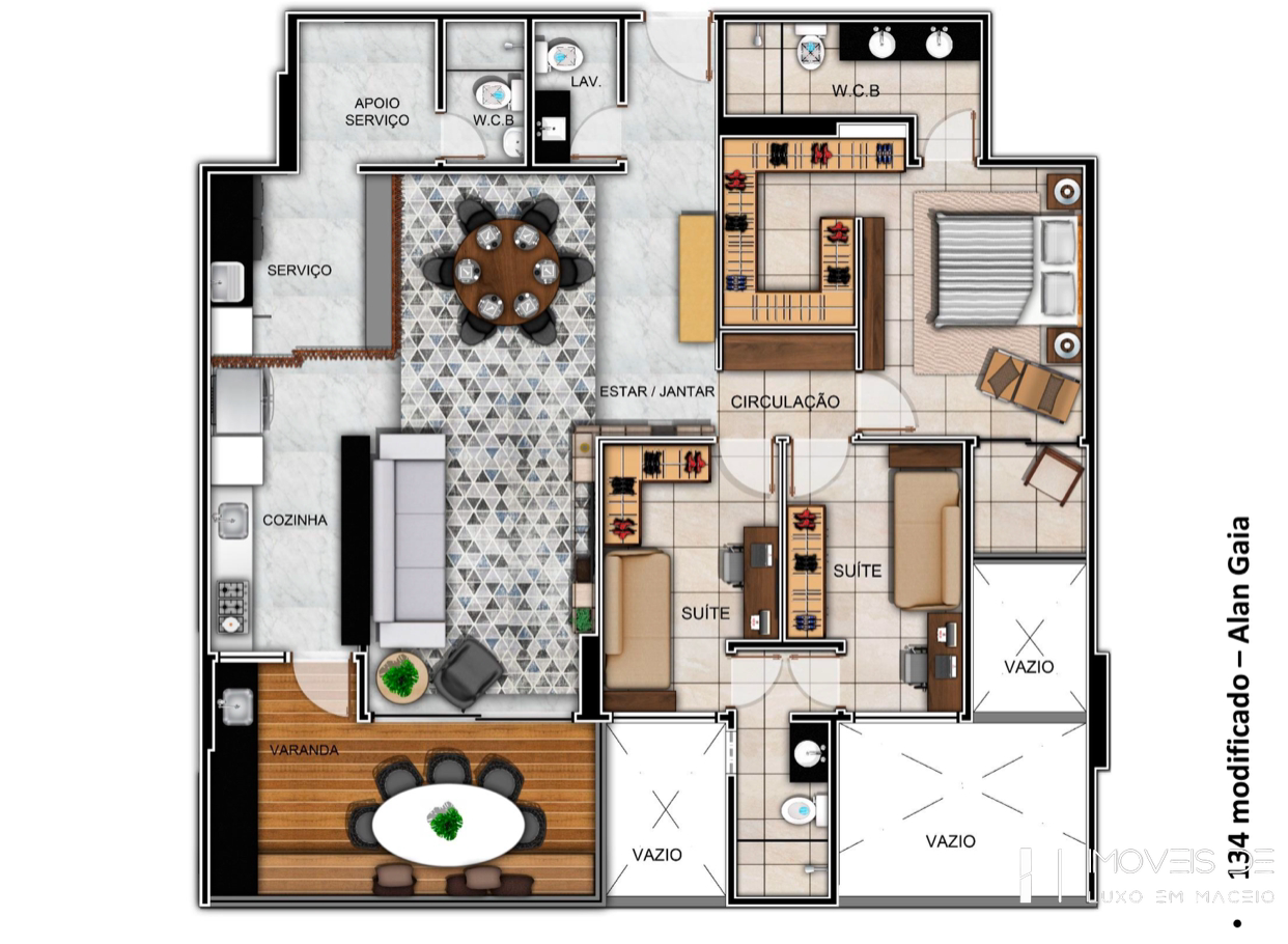 Apartamento à venda com 3 quartos, 134m² - Foto 30