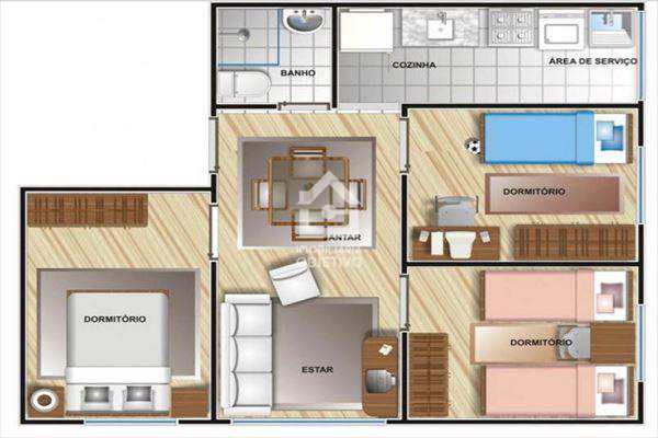 Apartamento à venda com 3 quartos, 60m² - Foto 9