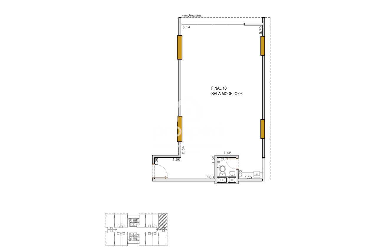 Conjunto Comercial-Sala à venda, 57m² - Foto 1