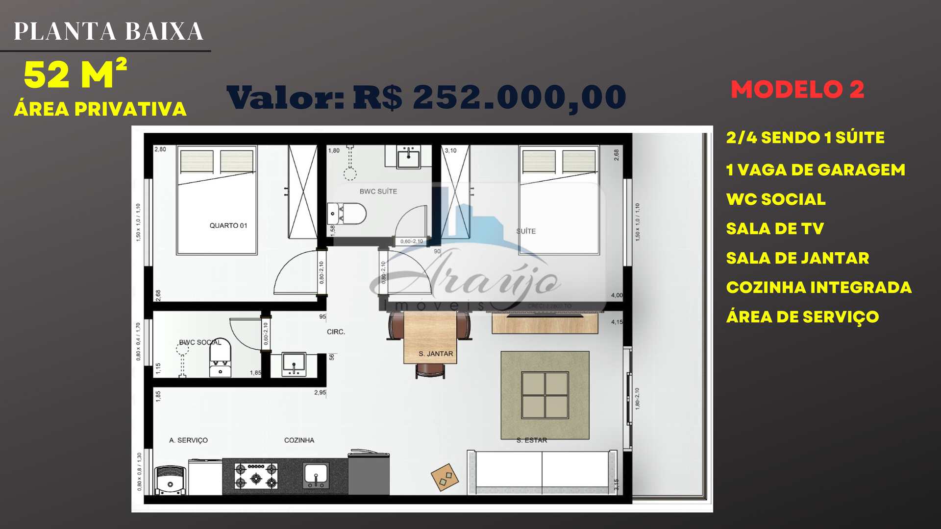 Apartamento à venda com 3 quartos, 77m² - Foto 4