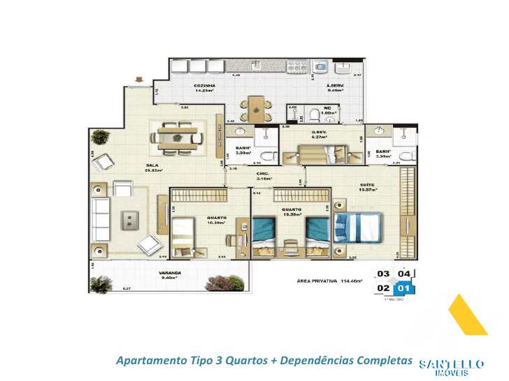 Apartamento à venda com 3 quartos, 110m² - Foto 23