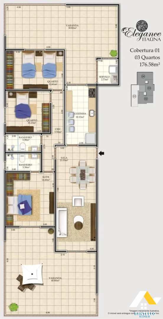 Apartamento à venda com 2 quartos, 97m² - Foto 4