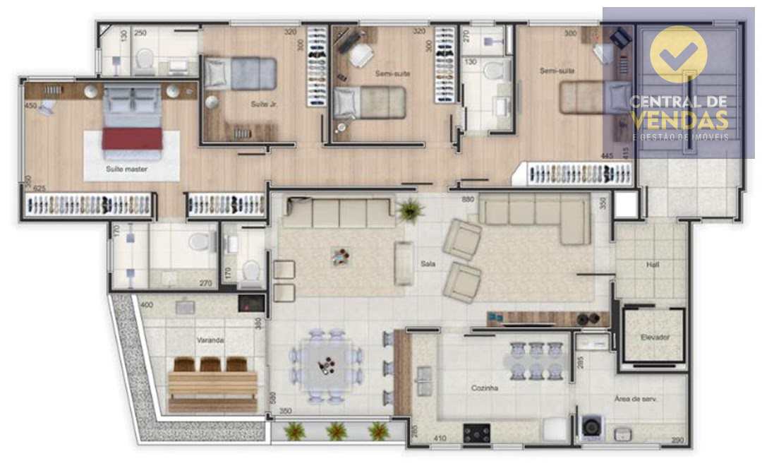 Apartamento à venda com 4 quartos, 165m² - Foto 21