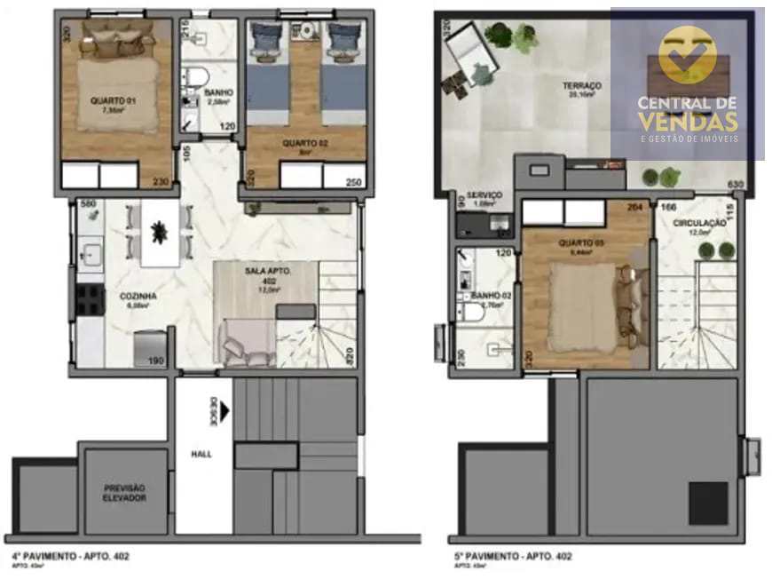 Apartamento à venda com 2 quartos, 53m² - Foto 5