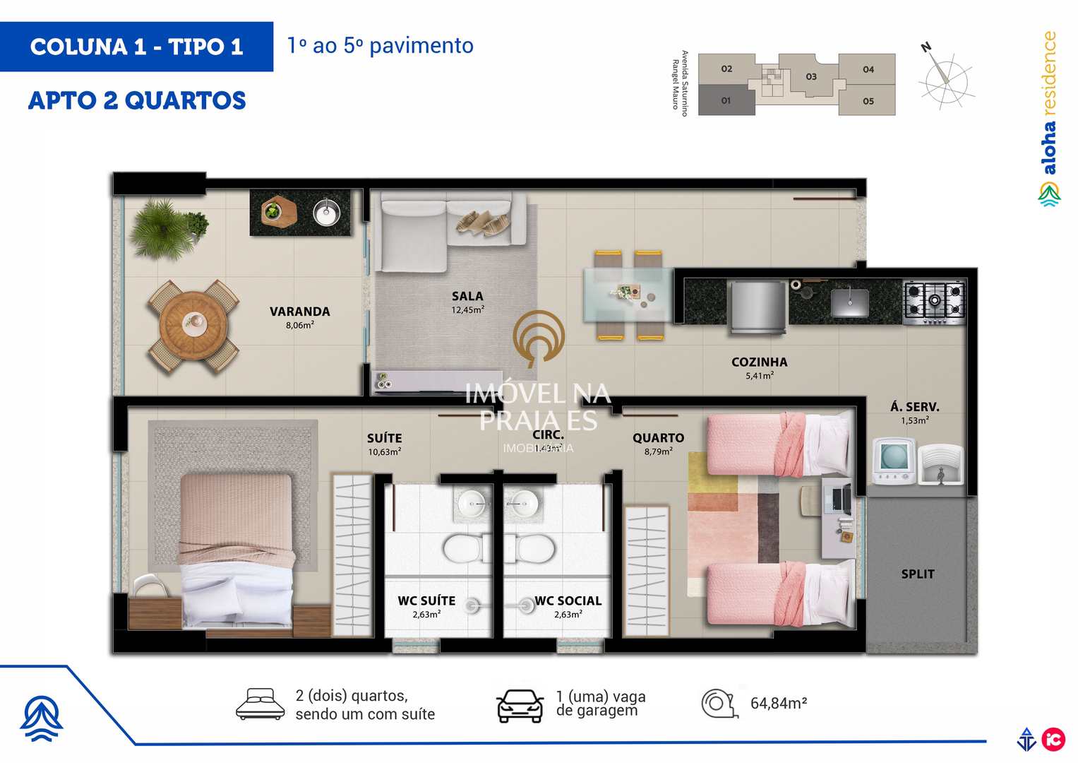 Apartamento à venda com 2 quartos, 64m² - Foto 4