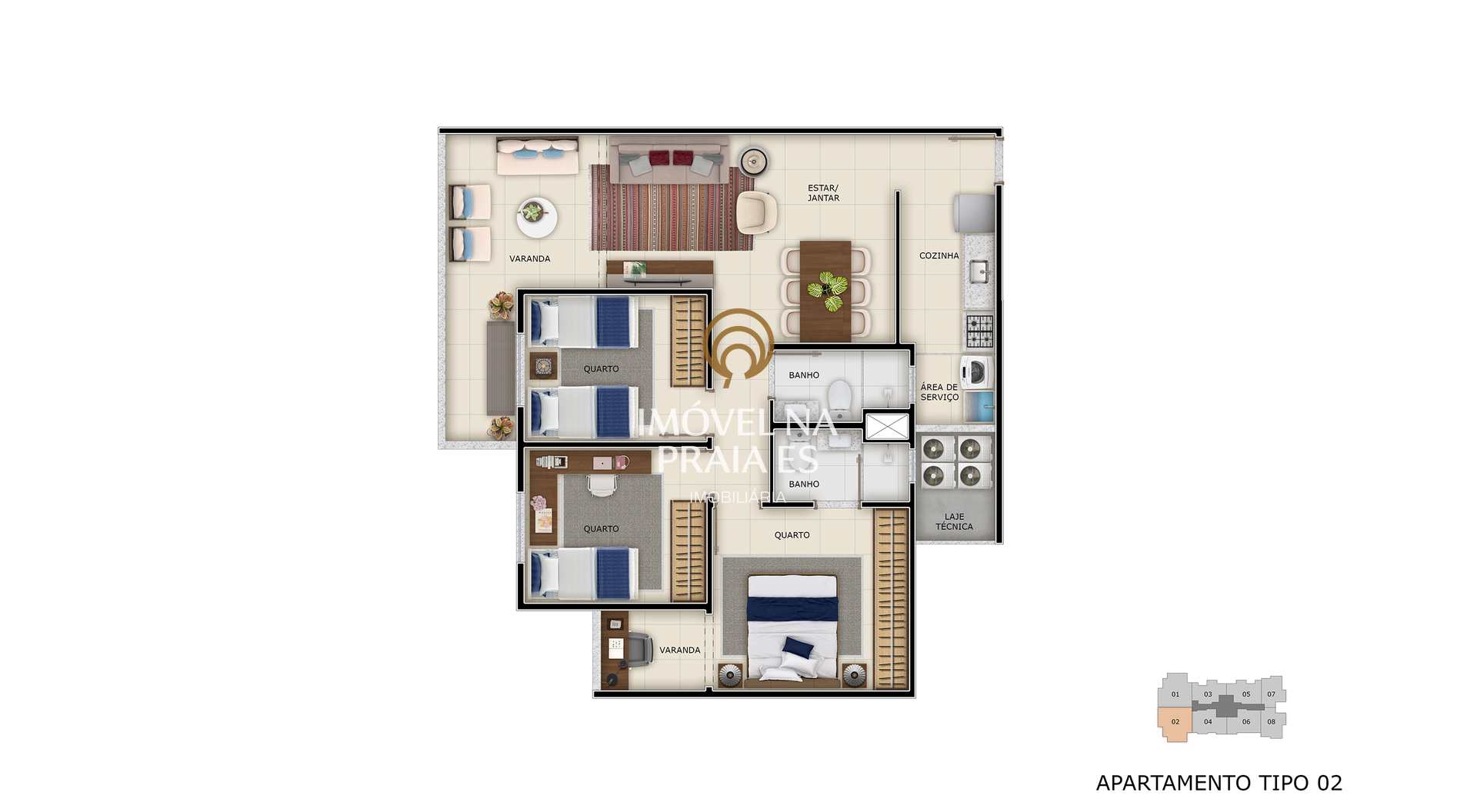 Apartamento à venda com 3 quartos, 79m² - Foto 1