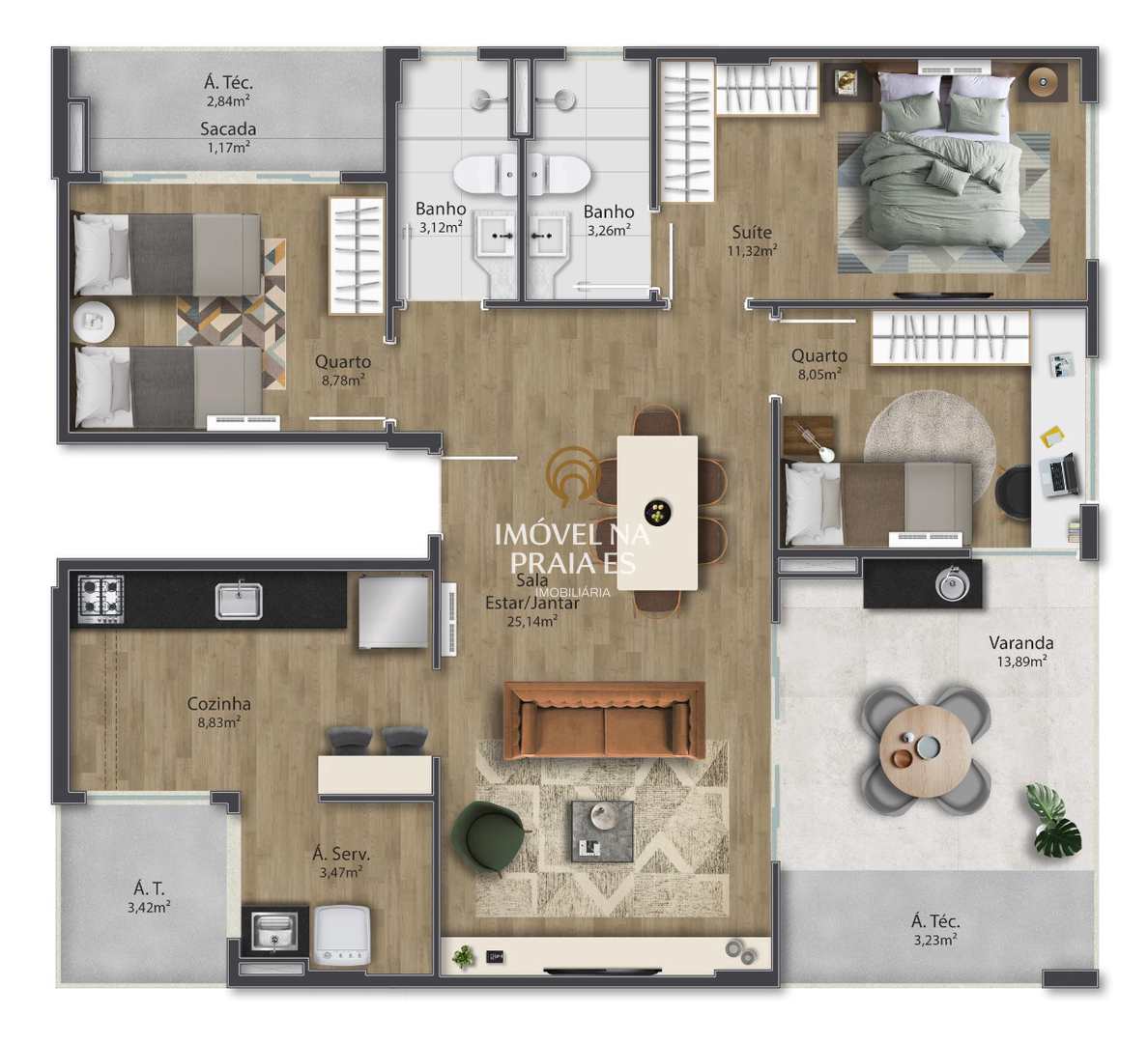 Apartamento à venda com 3 quartos, 113m² - Foto 4