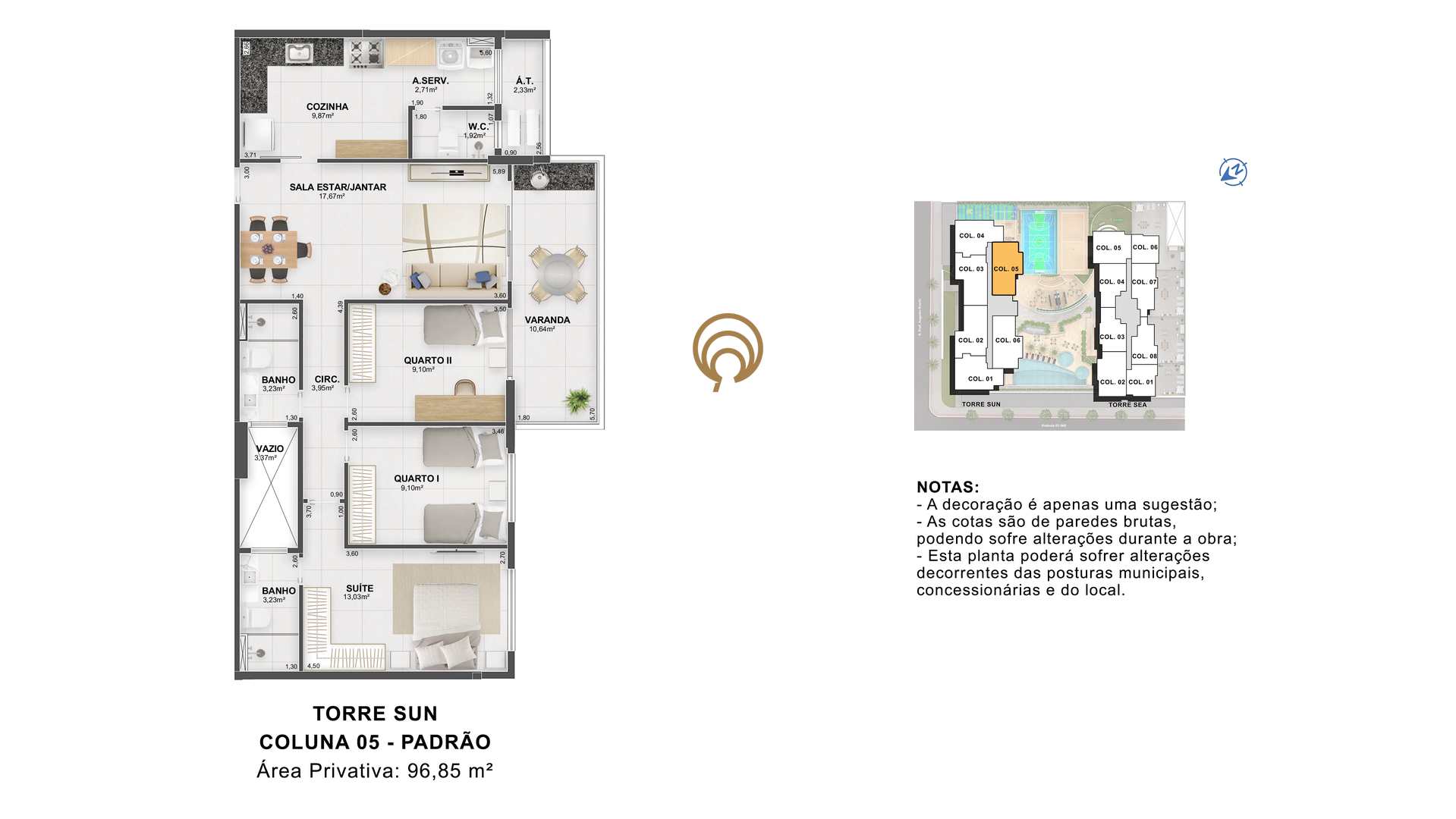 Apartamento à venda com 3 quartos, 102m² - Foto 6