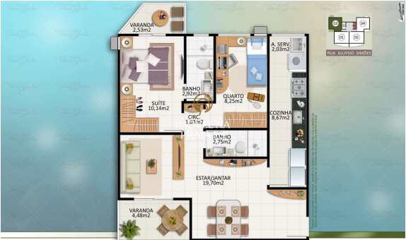 Apartamento à venda com 2 quartos, 69m² - Foto 4