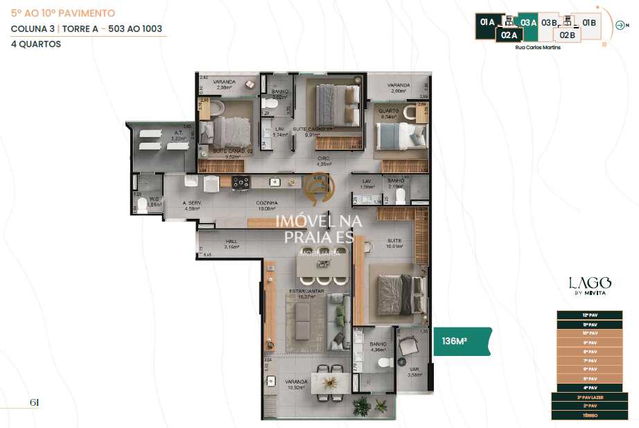 Apartamento à venda com 4 quartos, 136m² - Foto 6