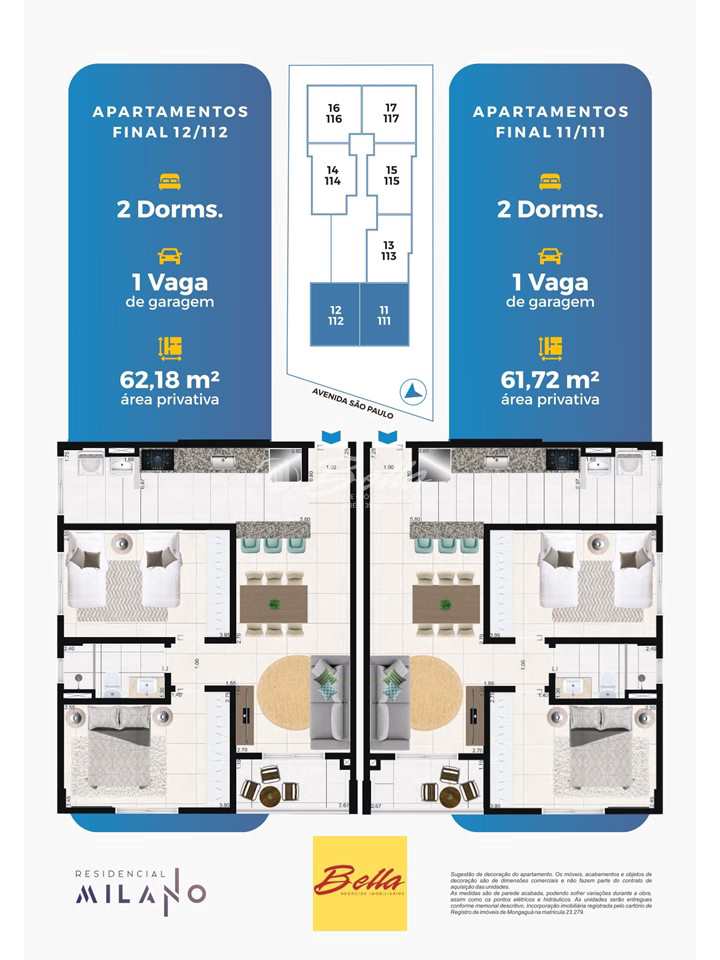 Apartamento à venda com 2 quartos, 62m² - Foto 3