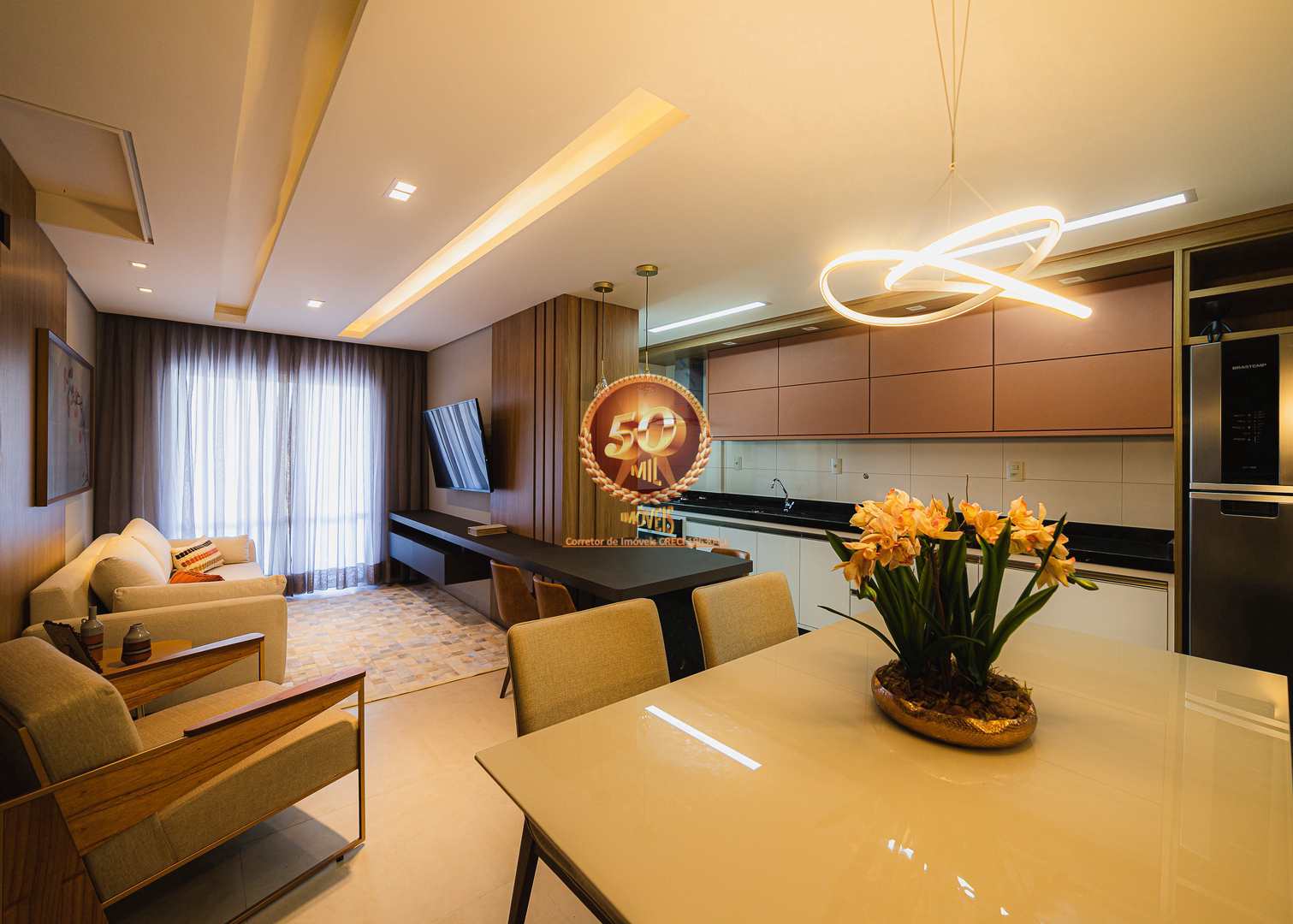 Apartamento com 2 dorms, Caiçara, Praia Grande - R$ 484 mil, Cod: 138