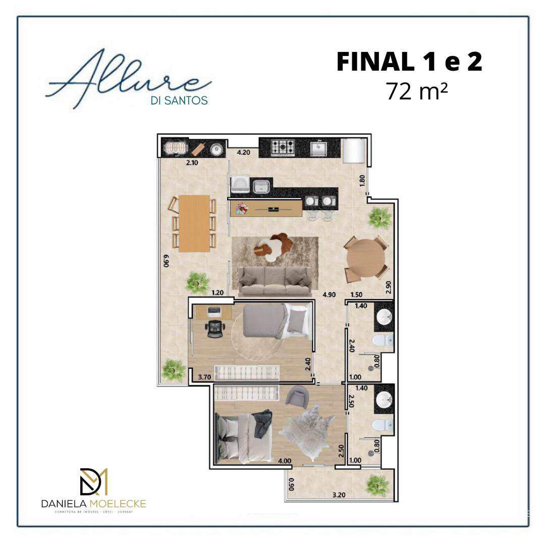 Apartamento à venda com 2 quartos, 72m² - Foto 8