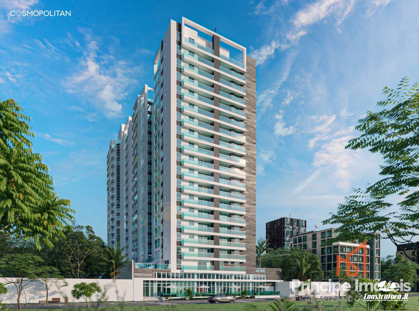 Apartamento giardino com 3 suítes no Centro